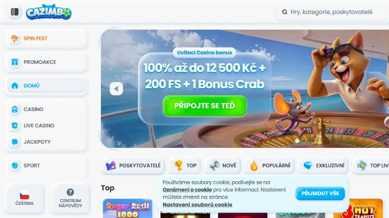 Cazimbo Casino herní prostředí